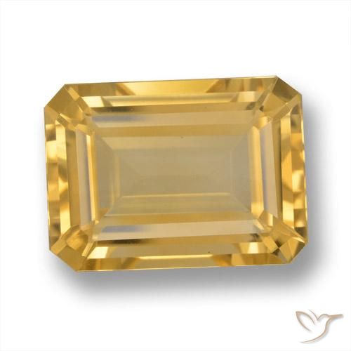 6.84ct طبيعي برتقالى ذهبة سيترين, قص الزمرد, VVS