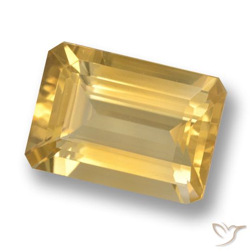 6.24ct طبيعي ذهبى متوسط سيترين, قص الزمرد, VVS-VS