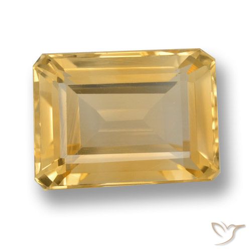 7.98ct طبيعي ذهبى-برتقالى سيترين, قص الزمرد, VVS