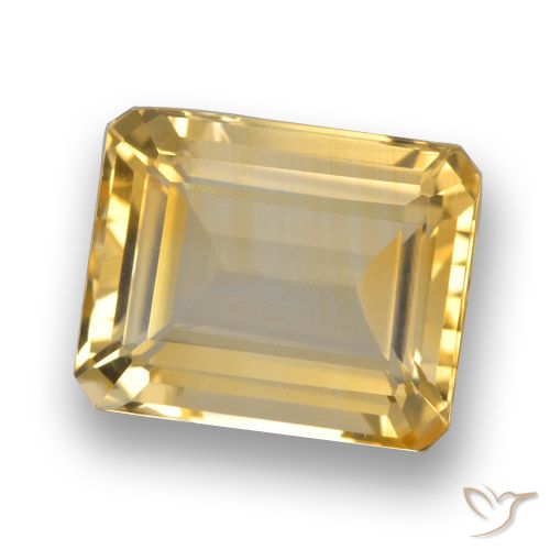 4.55ct طبيعي ذهبى متوسط سيترين, قص الزمرد, VVS