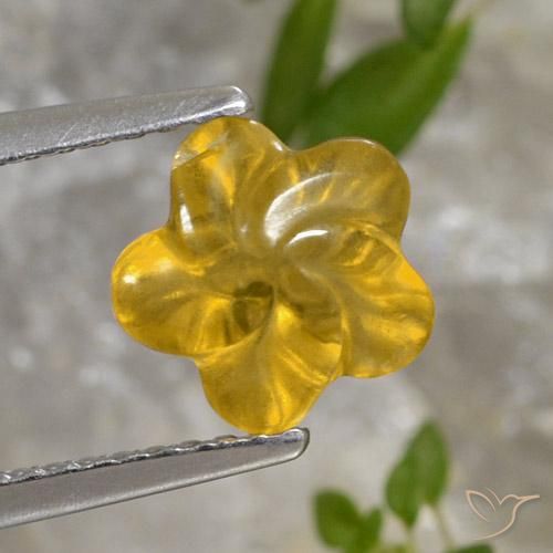 1.45ct طبيعي برتقالى ذهبة سيترين, قص وردة, شفاف