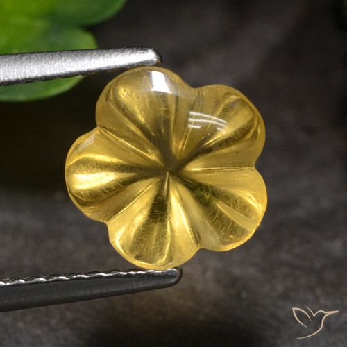 2.18ct طبيعي برتقالى ذهبة سيترين, قص وردة, نصف شفاف