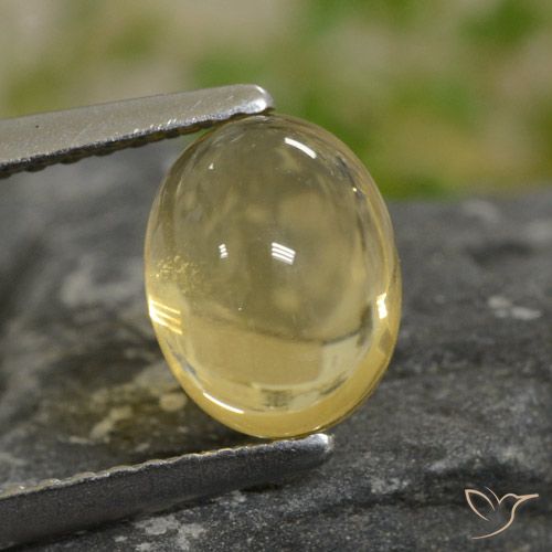 1.59ct طبيعي أصفر-ذهبى فاتح سيترين, بيضوي, شفاف