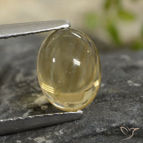1.30ct طبيعي ذهبى فاتح سيترين, بيضوي, شفاف