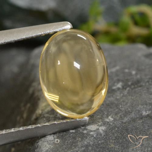 1.88ct طبيعي ذهبى فاتح سيترين, بيضوي, شفاف