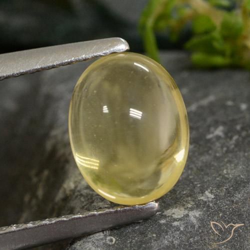 1.61ct طبيعي أصفر فاتح سيترين, بيضوي, شفاف