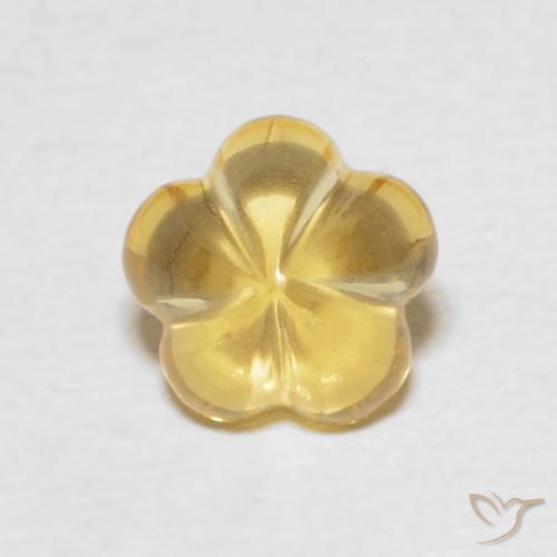2.31ct طبيعي أصفر عسلى سيترين, قص وردة, شفاف