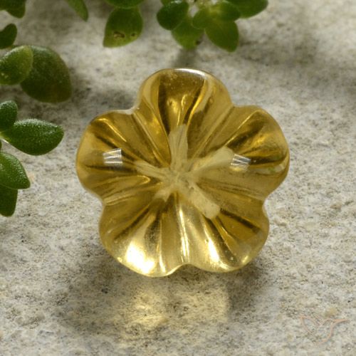 2.24ct طبيعي أصفر عسلى سيترين, قص وردة, شفاف