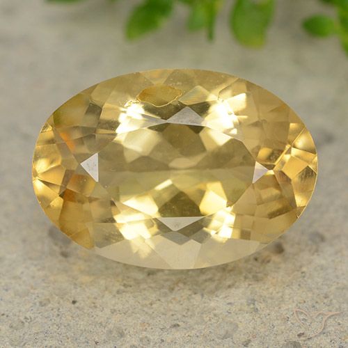 5.29ct طبيعي ذهبى متوسط سيترين, بيضوي, VVS