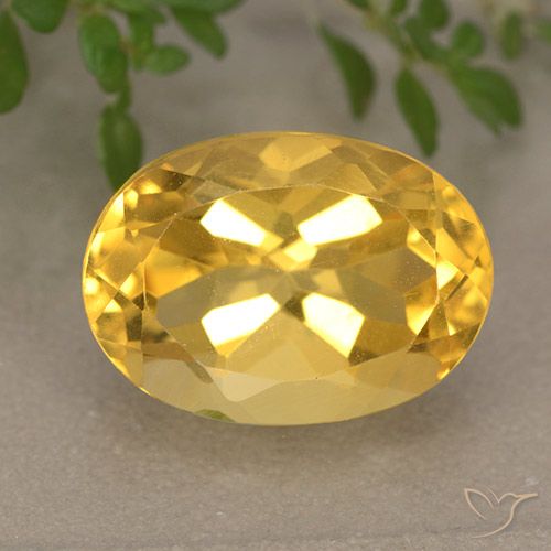 6.38ct طبيعي ذهبى متوسط سيترين, بيضوي, VVS-VS