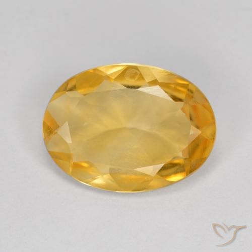 3.20ct طبيعي برتقالى ذهبى غامق سيترين, بيضوي, VVS-VS