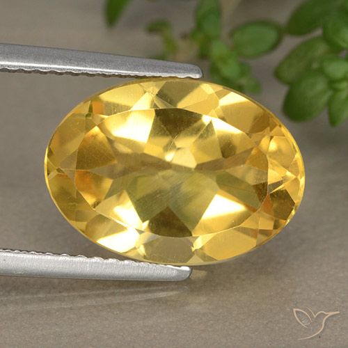 5.35ct طبيعي ذهبي سيترين, بيضوي, VVS-VS