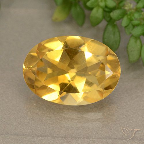5.11ct طبيعي ذهبى لامع سيترين, بيضوي, VVS-VS