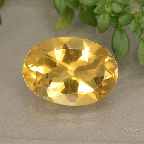 5.44ct طبيعي ذهبى متوسط سيترين, بيضوي, VVS-VS