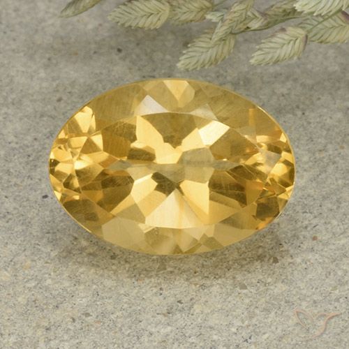 5.71ct طبيعي ذهبى متوسط سيترين, بيضوي, VVS-VS
