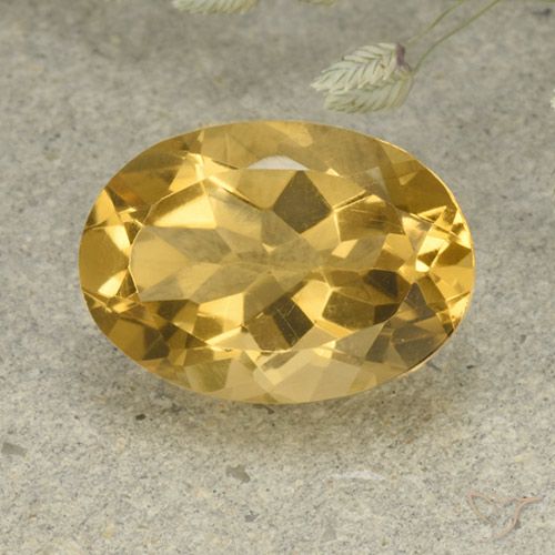 5.43ct طبيعي ذهبى متوسط سيترين, بيضوي, VVS-VS