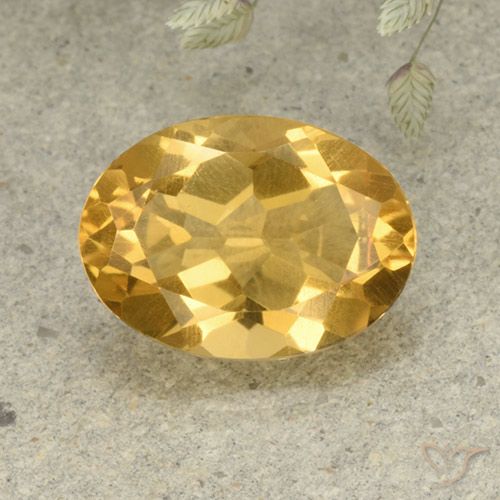 4.70ct طبيعي ذهبى داكن-متوسط سيترين, بيضوي, VVS-VS