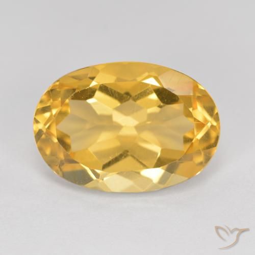 5.71ct طبيعي ذهبى متوسط سيترين, بيضوي, VVS-VS
