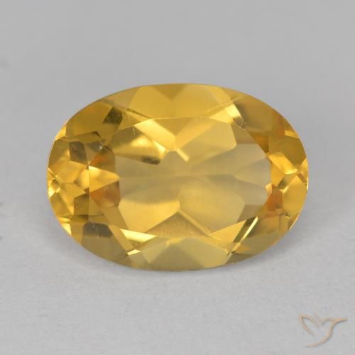 5.52ct طبيعي ذهبى متوسط سيترين, بيضوي, VVS-VS