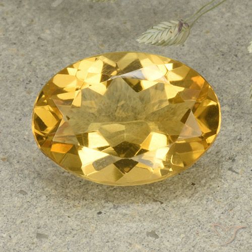 4.45ct طبيعي برتقالى ذهبة سيترين, بيضوي, VVS-VS