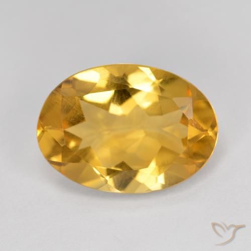 5.16ct طبيعي برتقالى ذهبى غامق سيترين, بيضوي, VVS-VS