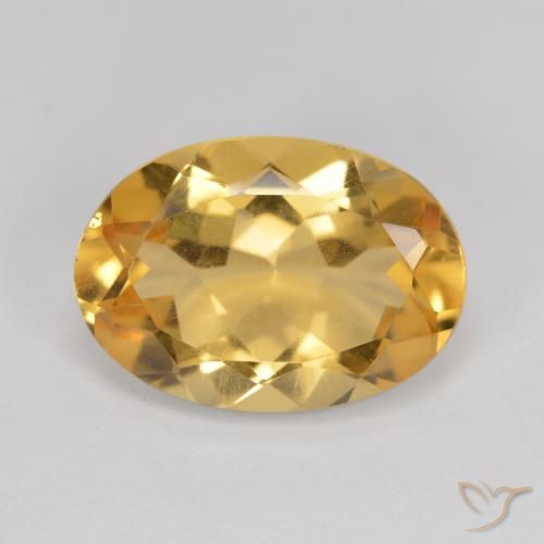 5.04ct طبيعي ذهبى-برتقالى سيترين, بيضوي, VVS-VS