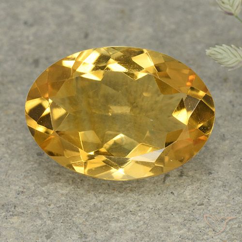 4.32ct طبيعي ذهبى داكن-متوسط سيترين, بيضوي, VVS-VS