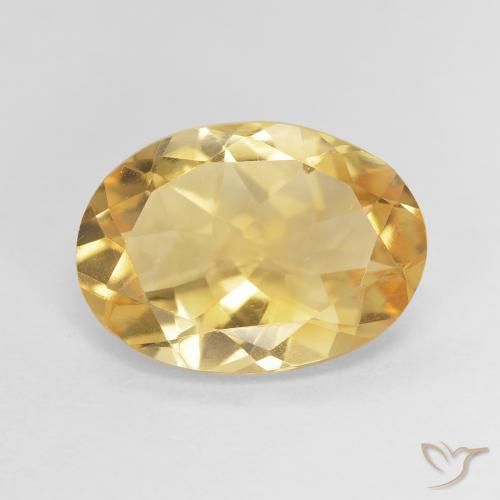 4.28ct طبيعي Medium Light-Golden سيترين, بيضوي, VVS-VS