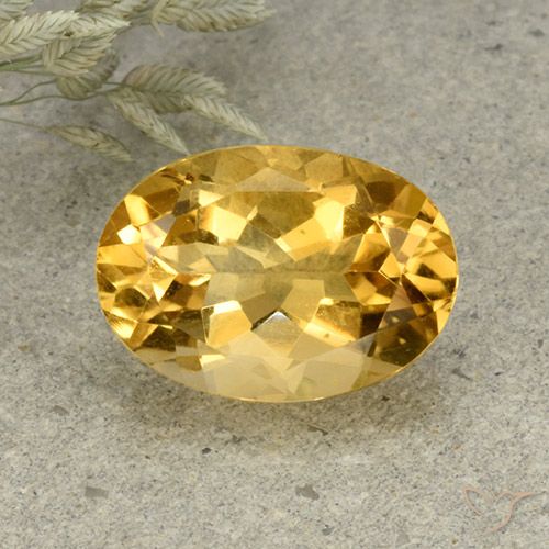 5.60ct طبيعي برتقالى ذهبة سيترين, بيضوي, VVS-VS