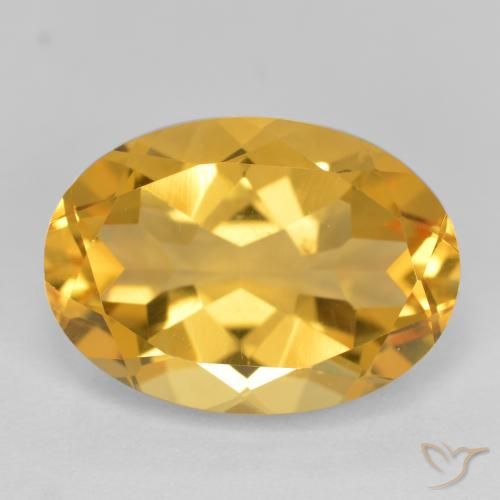 5.47ct طبيعي ذهبى داكن-متوسط سيترين, بيضوي, VVS-VS