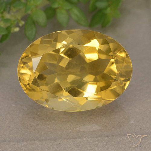 5.95ct طبيعي ذهبى متوسط سيترين, بيضوي, VVS-VS