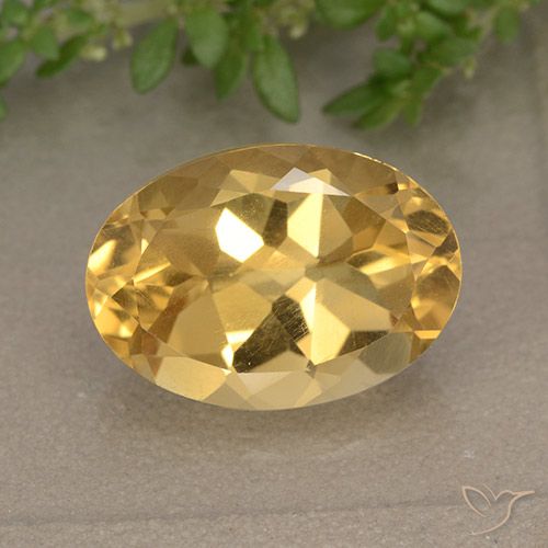 5.78ct طبيعي برتقالى ذهبى غامق سيترين, بيضوي, VVS-VS