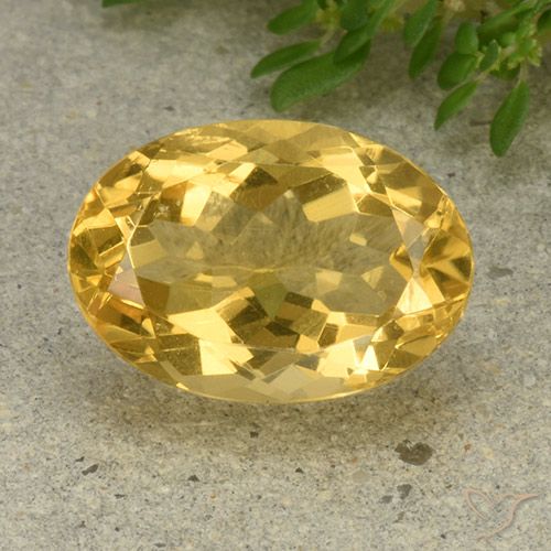 5.93ct طبيعي ذهبى متوسط سيترين, بيضوي, VVS-VS