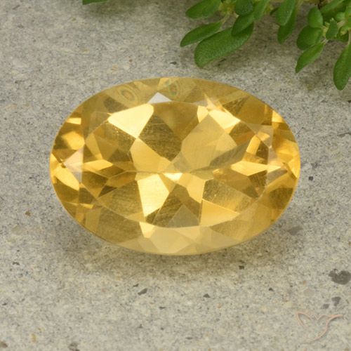 5.43ct طبيعي ذهبى متوسط سيترين, بيضوي, VVS-VS