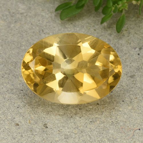 5.68ct طبيعي ذهبى متوسط سيترين, بيضوي, VVS-VS
