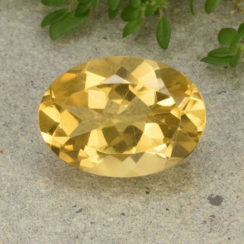 5.22ct طبيعي ذهبى متوسط سيترين, بيضوي, VVS-VS