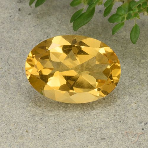 4.76ct طبيعي ذهبى فاتح-متوسط سيترين, بيضوي, VVS-VS