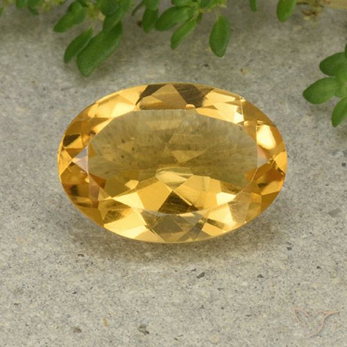 4.51ct طبيعي ذهبى فاتح-متوسط سيترين, بيضوي, VVS-VS