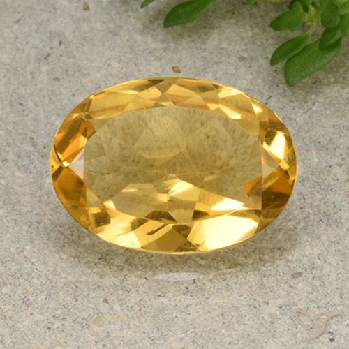 4.47ct طبيعي ذهبى فاتح-متوسط سيترين, بيضوي, VVS-VS