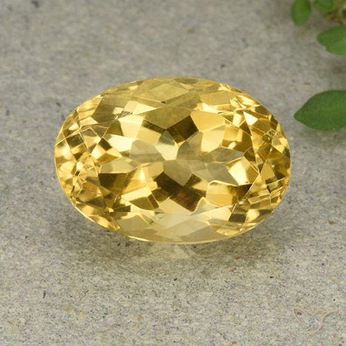 6.36ct طبيعي برتقالى ذهبة سيترين, بيضوي, VVS