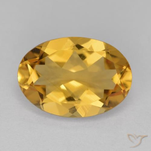 5.55ct طبيعي برتقالى ذهبى غامق سيترين, بيضوي, VVS-VS