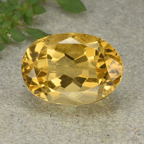 6.40ct طبيعي ذهبى فاتح-متوسط سيترين, بيضوي, VVS