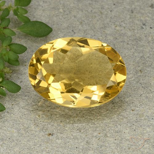 5.06ct طبيعي ذهبى فاتح-متوسط سيترين, بيضوي, VVS-VS