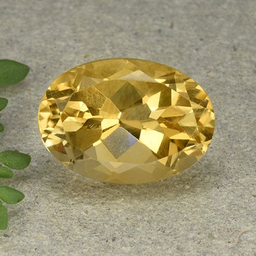 6.16ct طبيعي ذهبى متوسط سيترين, بيضوي, VVS-VS