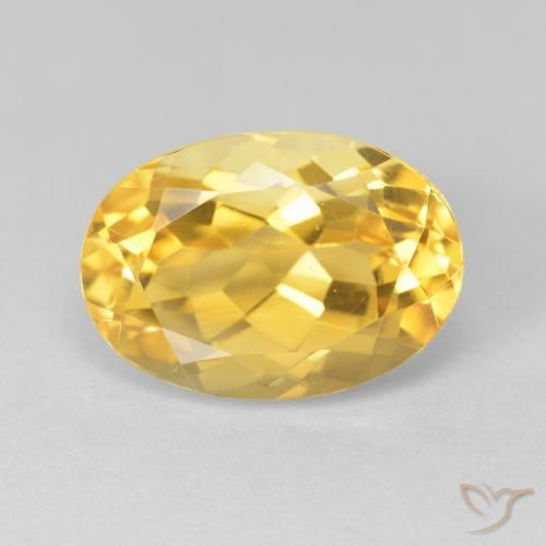 6.84ct طبيعي ذهبى متوسط سيترين, بيضوي, VVS-VS