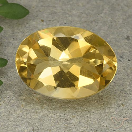 5.07ct طبيعي ذهبى متوسط سيترين, بيضوي, VVS-VS