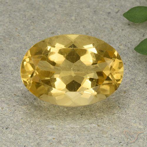 5.73ct طبيعي ذهبى متوسط سيترين, بيضوي, VVS-VS