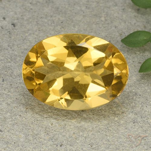 5.43ct طبيعي برتقالى ذهبة سيترين, بيضوي, VVS-VS