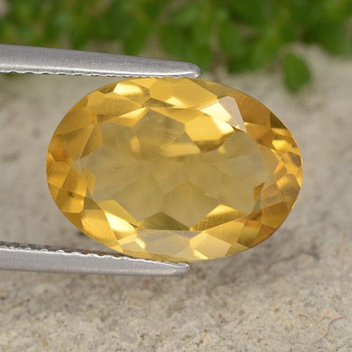 3.91ct طبيعي ذهبى داكن سيترين, بيضوي, VVS-VS