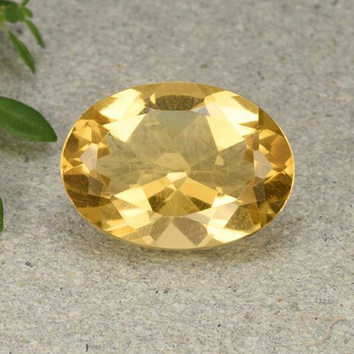 4.46ct طبيعي ذهبى فاتح-متوسط سيترين, بيضوي, VVS-VS